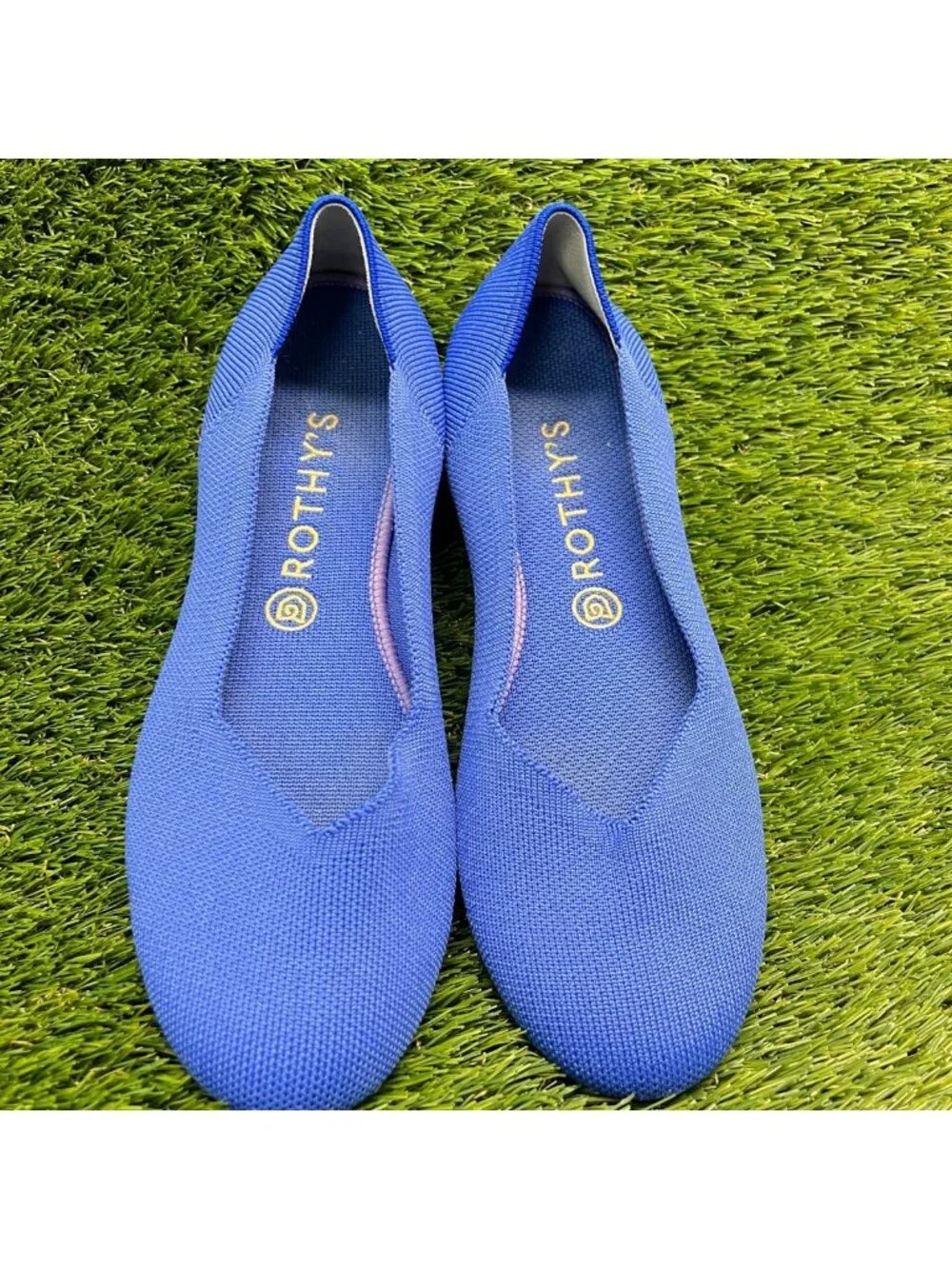 Rothy's The Flat Womens Size 10 Blue Casual Classic Slip-On Ballet Flats Shoes